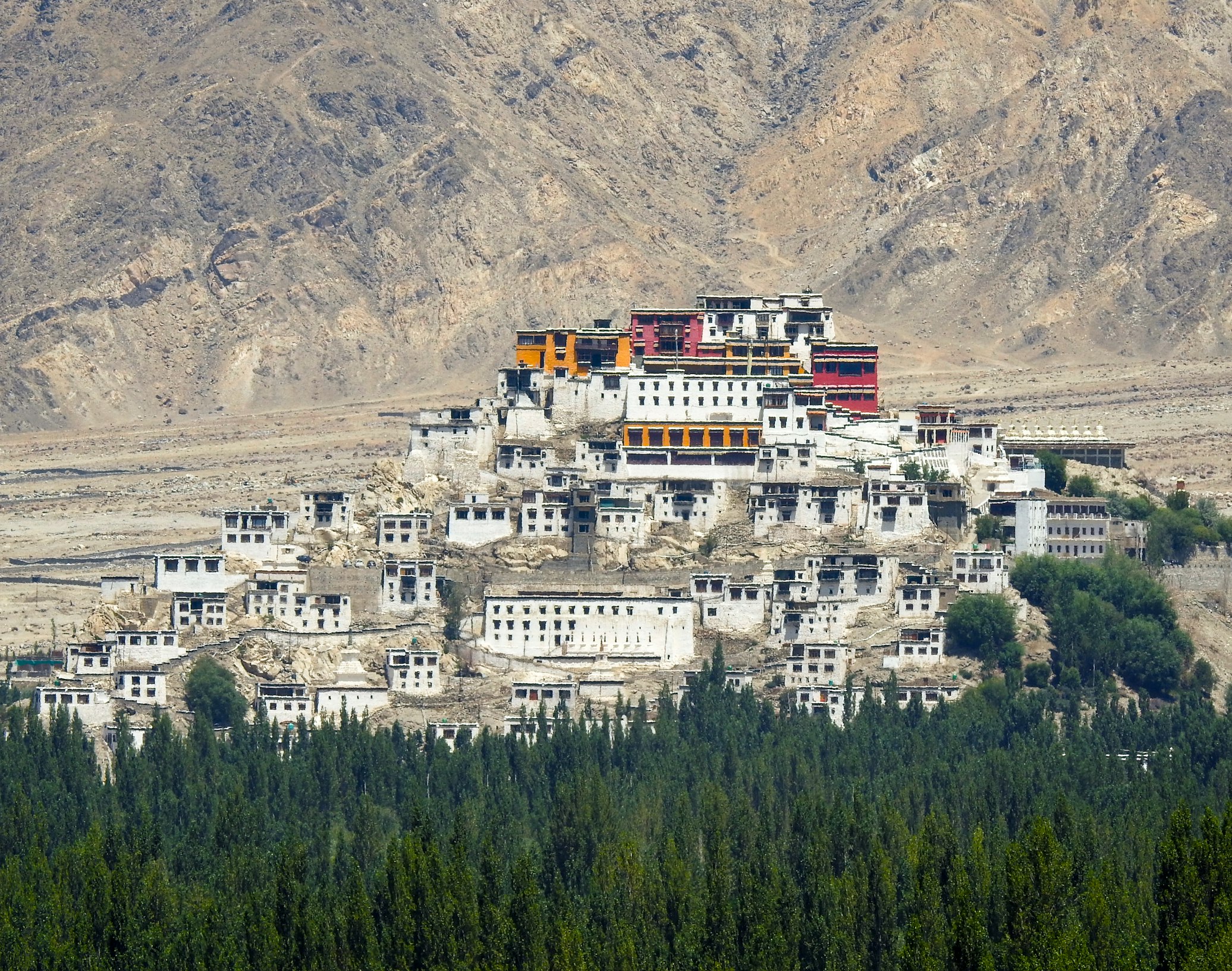 Key Monastery on a cliff, Spiti Valley cloudscape
